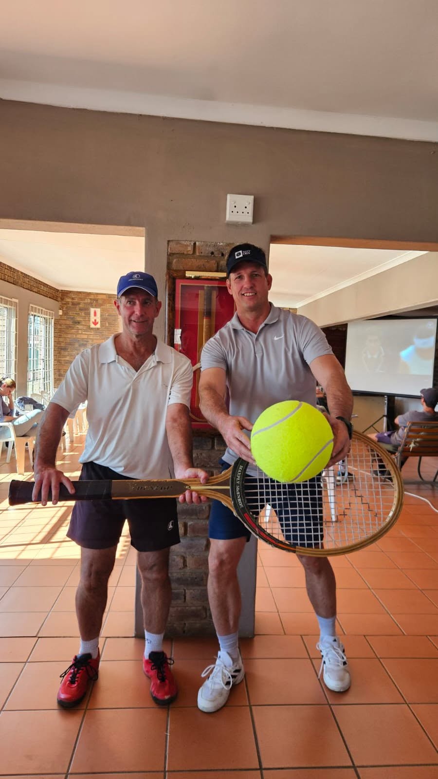 Members in the clubhouse at Lyttelton Tennis Club